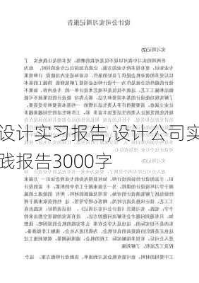 设计实习报告,设计公司实践报告3000字