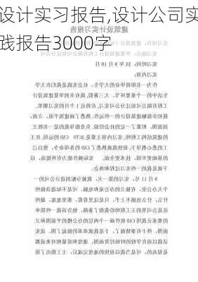 设计实习报告,设计公司实践报告3000字