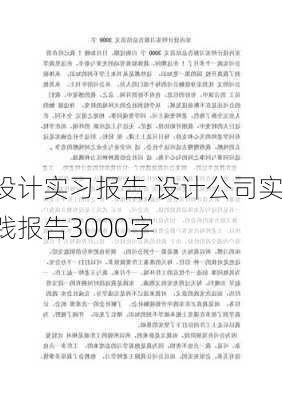 设计实习报告,设计公司实践报告3000字