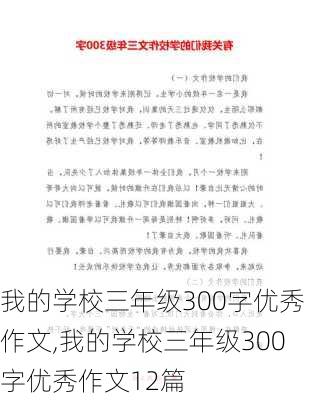 我的学校三年级300字优秀作文,我的学校三年级300字优秀作文12篇