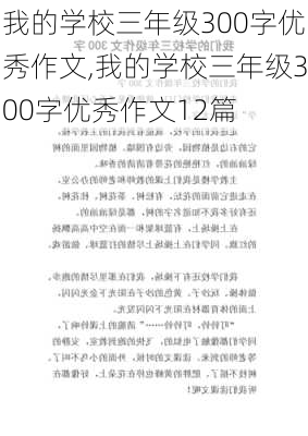 我的学校三年级300字优秀作文,我的学校三年级300字优秀作文12篇