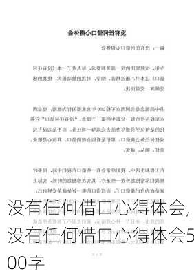 没有任何借口心得体会,没有任何借口心得体会500字