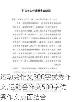 运动会作文500字优秀作文,运动会作文500字优秀作文点面结合