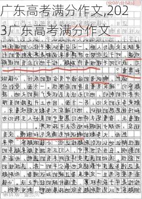 广东高考满分作文,2023广东高考满分作文