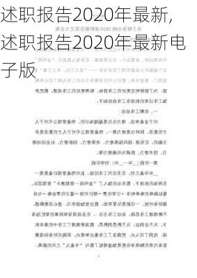 述职报告2020年最新,述职报告2020年最新电子版