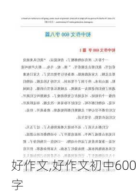 好作文,好作文初中600字