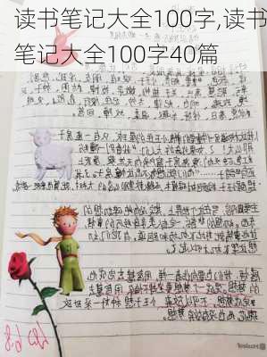 读书笔记大全100字,读书笔记大全100字40篇