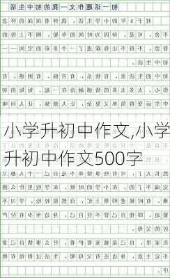 小学升初中作文,小学升初中作文500字