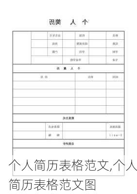 个人简历表格范文,个人简历表格范文图