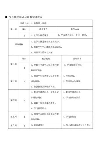 教学计划模板,舞蹈教学计划模板