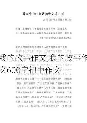 我的故事作文,我的故事作文600字初中作文