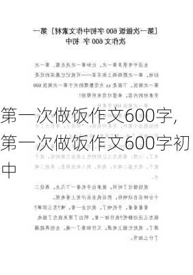 第一次做饭作文600字,第一次做饭作文600字初中