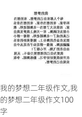 我的梦想二年级作文,我的梦想二年级作文100字