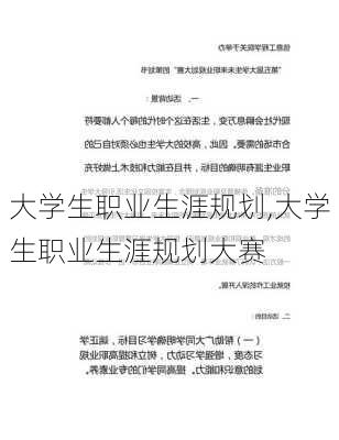 大学生职业生涯规划,大学生职业生涯规划大赛