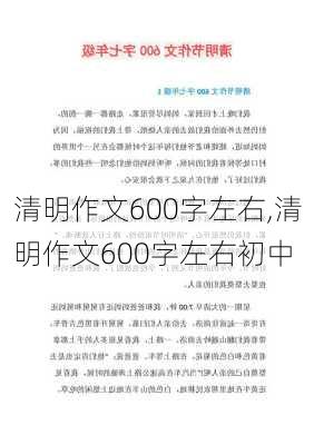 清明作文600字左右,清明作文600字左右初中