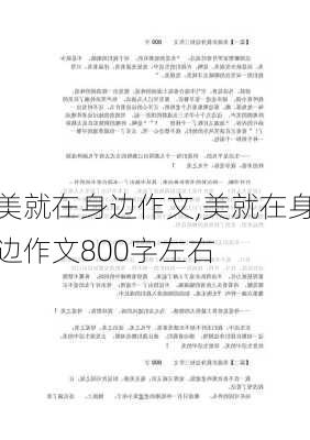 美就在身边作文,美就在身边作文800字左右