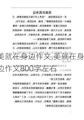 美就在身边作文,美就在身边作文800字左右