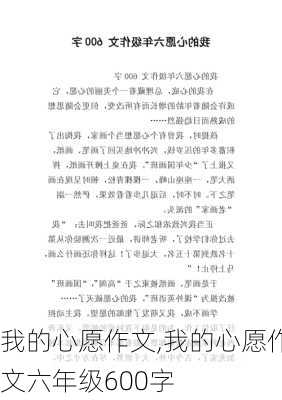 我的心愿作文,我的心愿作文六年级600字