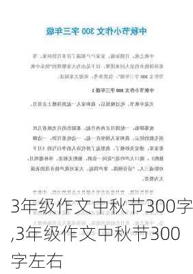 3年级作文中秋节300字,3年级作文中秋节300字左右