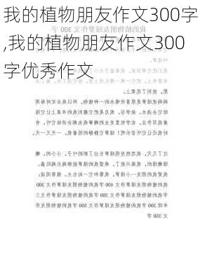 我的植物朋友作文300字,我的植物朋友作文300字优秀作文