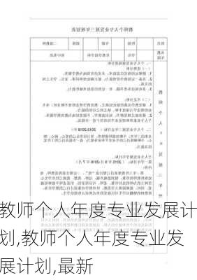 教师个人年度专业发展计划,教师个人年度专业发展计划,最新