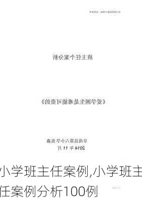 小学班主任案例,小学班主任案例分析100例