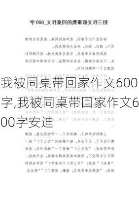 我被同桌带回家作文600字,我被同桌带回家作文600字安迪