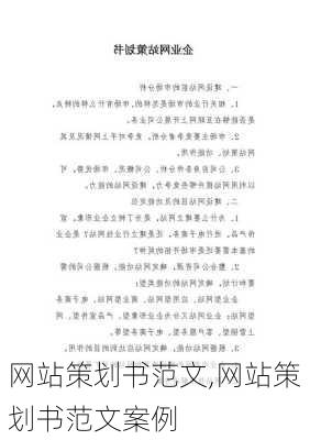 网站策划书范文,网站策划书范文案例