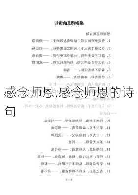 感念师恩,感念师恩的诗句