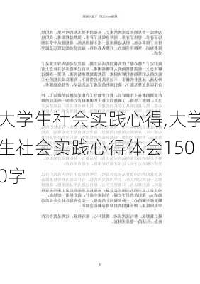 大学生社会实践心得,大学生社会实践心得体会1500字