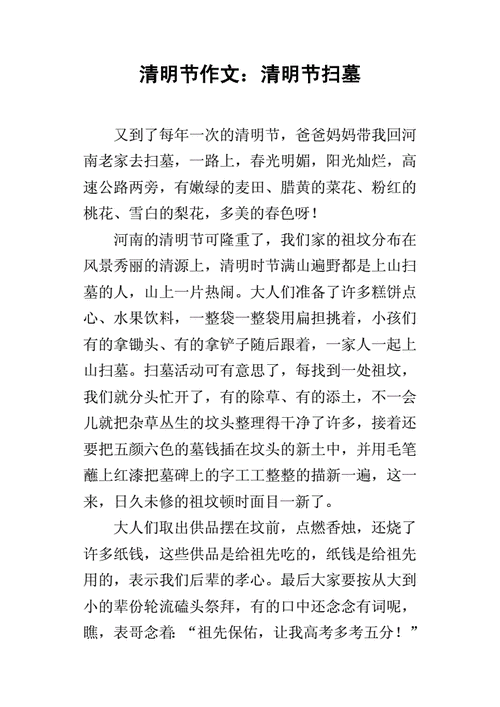 清明节扫墓日记,