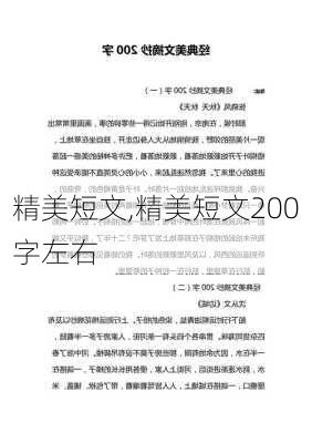 精美短文,精美短文200字左右