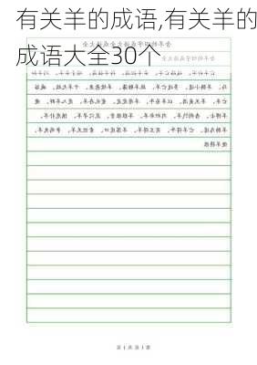 有关羊的成语,有关羊的成语大全30个