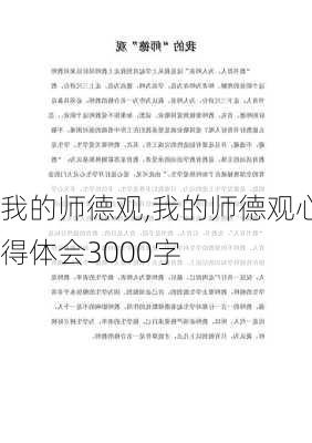 我的师德观,我的师德观心得体会3000字