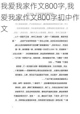 我爱我家作文800字,我爱我家作文800字初中作文