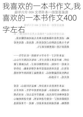 我喜欢的一本书作文,我喜欢的一本书作文400字左右