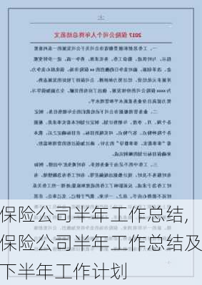 保险公司半年工作总结,保险公司半年工作总结及下半年工作计划