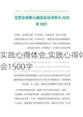 实践心得体会,实践心得体会1500字