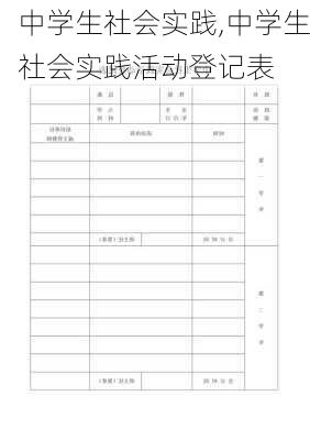 中学生社会实践,中学生社会实践活动登记表