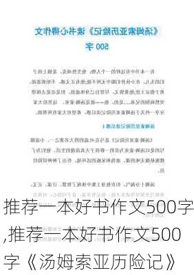 推荐一本好书作文500字,推荐一本好书作文500字《汤姆索亚历险记》