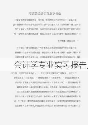 会计学专业实习报告,