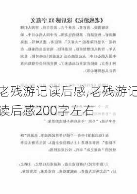 老残游记读后感,老残游记读后感200字左右