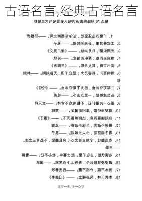 古语名言,经典古语名言