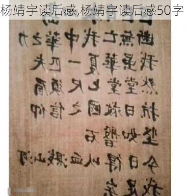 杨靖宇读后感,杨靖宇读后感50字