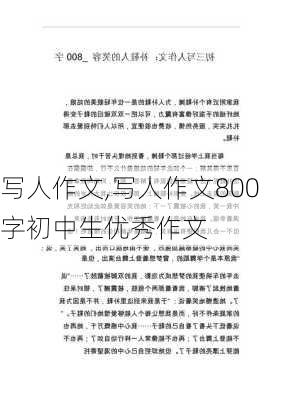 写人作文,写人作文800字初中生优秀作文