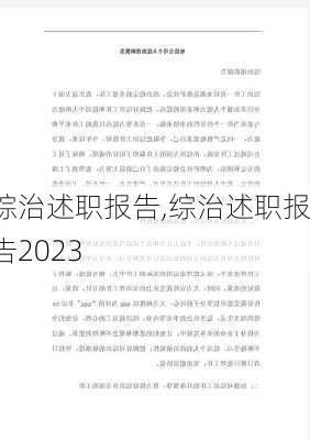 综治述职报告,综治述职报告2023