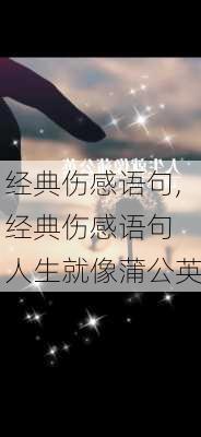 经典伤感语句,经典伤感语句 人生就像蒲公英