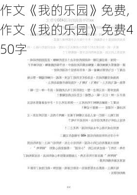 作文《我的乐园》免费,作文《我的乐园》免费450字