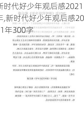 新时代好少年观后感2021年,新时代好少年观后感2021年300字