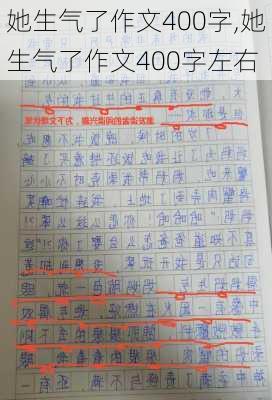 她生气了作文400字,她生气了作文400字左右